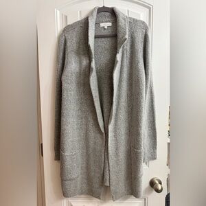 New Directions Light Gray Women's Open Front Cardigan